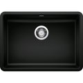 Blanco Precis Silgranit ADA Single Bowl Undermount Kitchen Sink - Coal Black 442929
